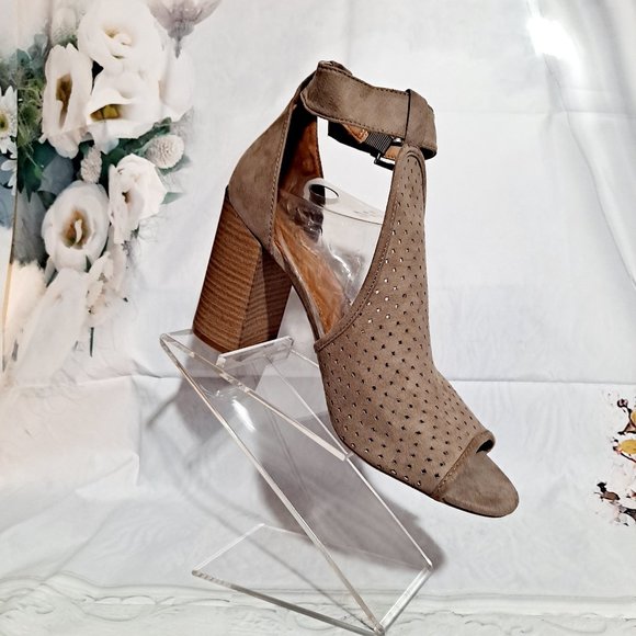 UNIVERSAL THREAD MICROSUEDE BOOTIE OPEN TOE 10 - Picture 8 of 9